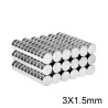 N52 - magnes neodymowy - mocny krążek - 3 * 1.5mm - 20 sztukN52