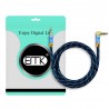 Kabel audio AUX jack 35 mm - męski do męskiego - 90 stopni - prawo kątnyKable