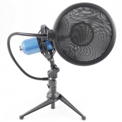 BM8000 - przewodowy kondensator do nagrywania - mikrofon - uchwyt antywstrząsowy - statyw - wtyk 3,5 mmMikrofony