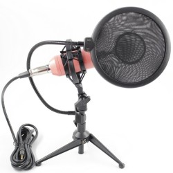 BM8000 - wired recording condenser - microphone - shock mount - stand - 3.5mm plugMicrophones