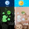 Luminous wall sticker - baby elephant / moon / balloons - kids bedroom wallpaperWall stickers