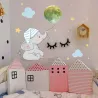 Luminous wall sticker - baby elephant / moon / balloons - kids bedroom wallpaperWall stickers