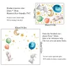 Luminous wall sticker - kids bedroom wallpaper - bunny / moon / balloons / starsWall stickers