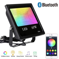 60W - Bluetooth - RGB - naświetlacz LED - zewnętrzny reflektor z muzykąReflektory