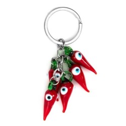 Szczęśliwe oko - czerwone chilli - brelok do kluczyBreloczki Do Kluczy