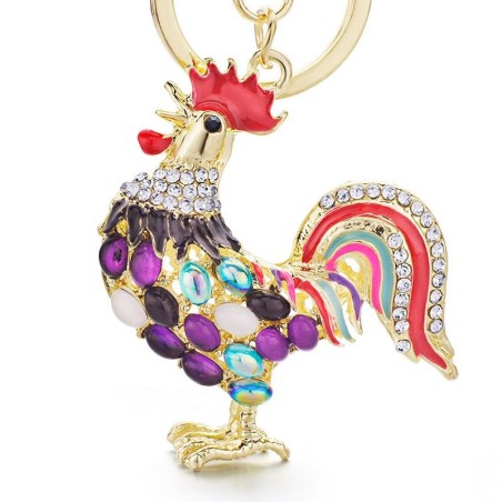 Crystal rooster keychainKeyrings