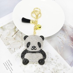Kryształowa panda / frędzel - breloczekBreloczki Do Kluczy