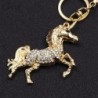 Golden crystal unicorn - keychainKeyrings