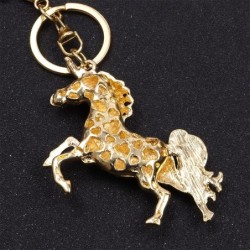 Golden crystal unicorn - keychainKeyrings