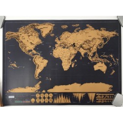 Spersonalizowana mapa świata - mini plakat - naklejka ścienna - zdrapkaNaklejki Ścienne
