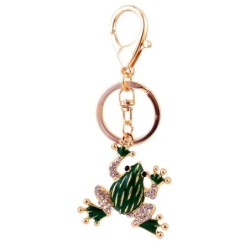 Green crystal frog - keychainKeyrings