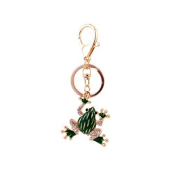 Green crystal frog - keychainKeyrings