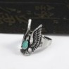 Retro ring - eagle with blue stonePierścionki