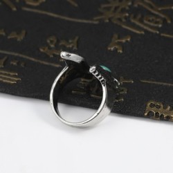 Retro ring - eagle with blue stonePierścionki