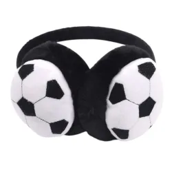 Warm plush earmuffs - football printHats & caps