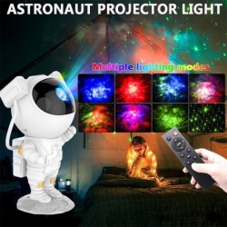 Projektor LED - lampka nocna - obrotowy - gwiaździste niebo - galaktyka - kształt astronautyOświetlenie sceniczne i eventowe