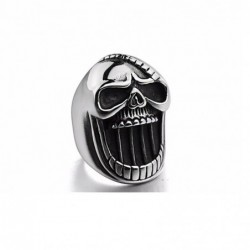 Stainless steel ring with skull jaw - bottle openerRings