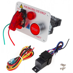 12V - czerwony LED - uruchamianie silnika samochodu wyścigowego - przycisk wyłącznika zapłonu - przełącznik na paneluPrzełącz...