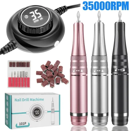 Elektryczna wiertarka do paznokci - manicure / pedicure - 35000RPMWyposażenie