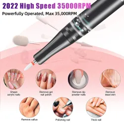 Elektryczna wiertarka do paznokci - manicure / pedicure - 35000RPMWyposażenie