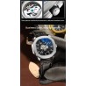 CHENXI - automatyczny mechaniczny zegarek kwarcowy - wodoodporny - konstrukcja szkieletowa - złoty / białyZegarki