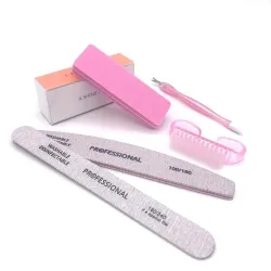 Zestaw do manicure / pedicure - pilnik do paznokci / pędzelek / polerka / obcinarka do skórek - komplet 6 sztukSzczoteczki do...
