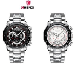 CHENXI - luksusowy zegarek kwarcowy - świecący - wodoodporny - stal nierdzewnaZegarki