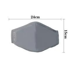 Maska ochronna na twarz / usta - z 2 filtrami z węglem aktywnym PM25 - wielokrotnego użytkuMaski na usta