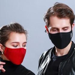 Maska ochronna na twarz / usta - z 2 filtrami z węglem aktywnym PM25 - wielokrotnego użytkuMaski na usta