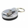 Retractable steel wire - elastic chain - stainless steel keychainKeyrings