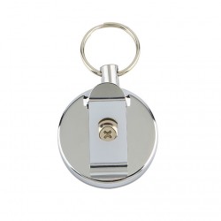 Retractable steel wire - elastic chain - stainless steel keychainKeyrings