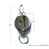 Retractable steel wire - elastic chain - stainless steel keychainKeyrings