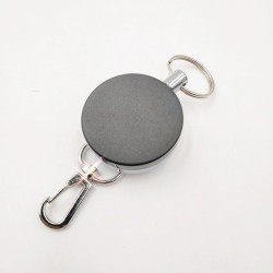 Retractable steel wire - elastic chain - stainless steel keychainKeyrings