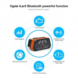 Vgate iCar 2 - Bluetooth - skaner OBD2 - narzędzie diagnostyczne - Elm327 OBDIIDiagnoza