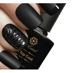 Czarny matowy top coat - lakier do paznokci - 10mlLakiery Do Paznokci