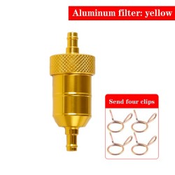 Aluminiowy motocyklowy filtr gazu / paliwa / benzyny / oleju - z klipsami - 6 mmMotocykl