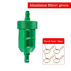 Aluminiowy motocyklowy filtr gazu / paliwa / benzyny / oleju - z klipsami - 6 mmMotocykl