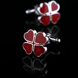 Red clover cufflinksCufflinks