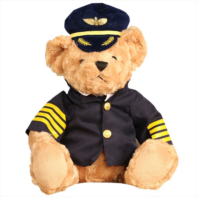 Miś pilot / kapitan - steward - pluszowa zabawkaZabawki Pluszowe