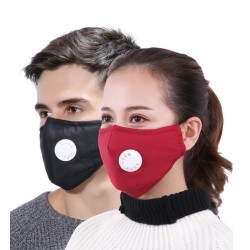 Maska ochronna na twarz/usta - filtr z węglem aktywnym PM25 - zawór powietrzaMaski na usta