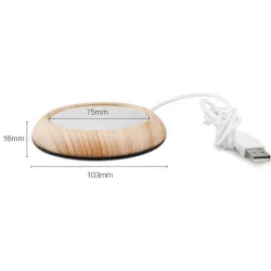 Podgrzewacz USB do filiżanek - utrzymywanie ciepła herbaty / kawy - drewnianyPodgrzewacze da kubka