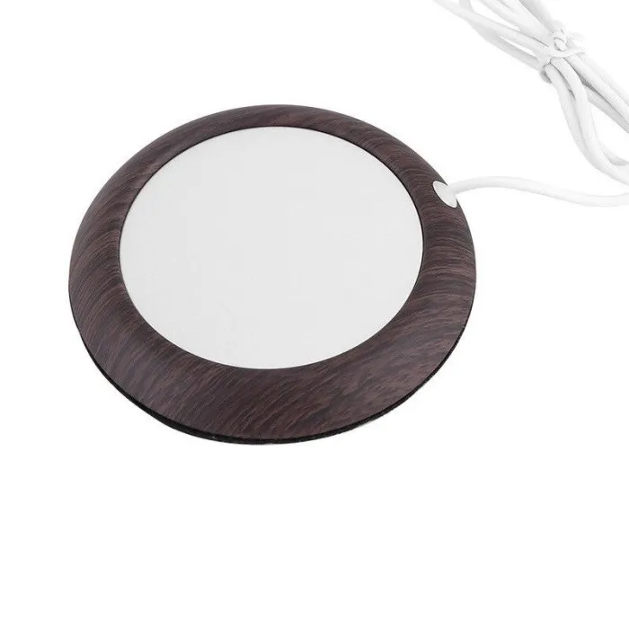 Podgrzewacz USB do filiżanek - utrzymywanie ciepła herbaty / kawy - drewnianyPodgrzewacze da kubka