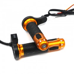 22mm - 7/8" - 12V - kierownice motocyklowe - manetki podgrzewane elektrycznie - aluminium - 2 sztukiRękojeści & Końcówki