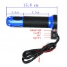 22mm - 7/8" - 12V - motorcycle handlebars - electric heated grips - aluminum - 2 piecesHand Grips & End