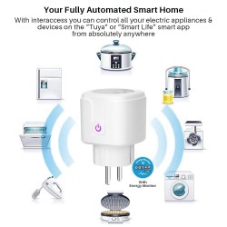 16A - WiFi - Smart plug - socket with power energy monitor - Alexa / Google assistantPlugs