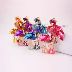 Crystal flamingo - keychainKeyrings