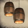 Vintage beczka - wisząca lampa sufitowaKinkiety