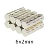 N35 - magnes neodymowy - mocny krążek - 6mm * 2mm - 50 sztukN35