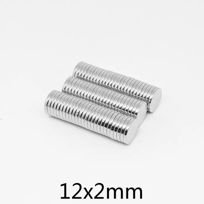 N35 - magnes neodymowy - mocny krążek - 12mm * 2mm - 10 sztukN35