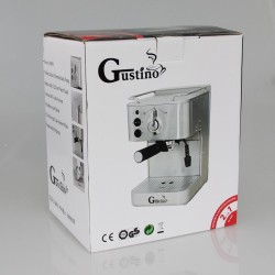 Gustino 19 Bar - semi automatic coffee maker - milk foamer - stainless steelKitchen